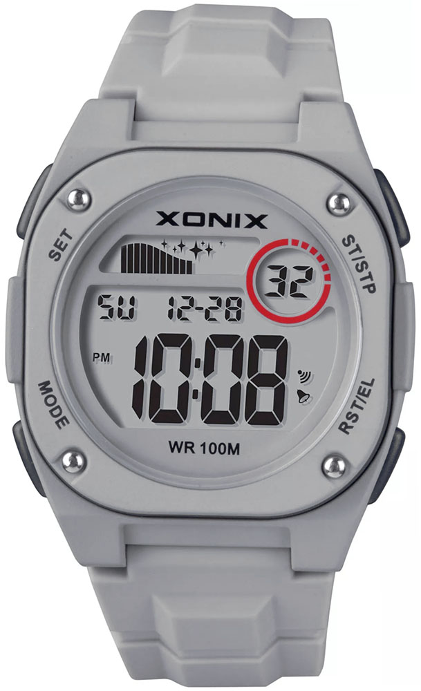 Zegarek Sportowy Szary Męski Alarm Timer Wodoodporny Oryginalny