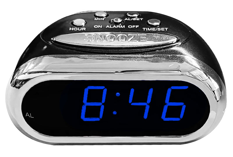 Budzik Elektroniczny Czarny 13x6x9cm Drzemka Perfect Sieciowy