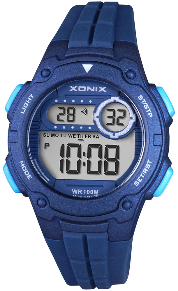Zegarek Sportowy Granatowy Damski Lekki Alarm Timer Wodoszczelny